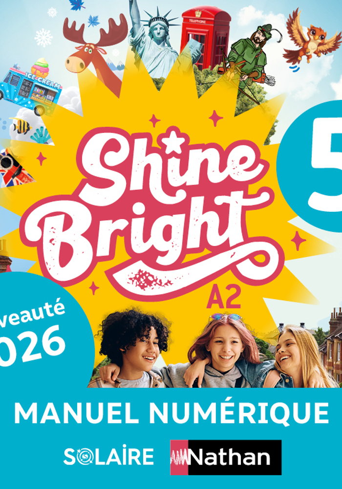 Shine Bright Anglais 5e (2026) - Licence enseignant 1 an classes équipées de workbooks