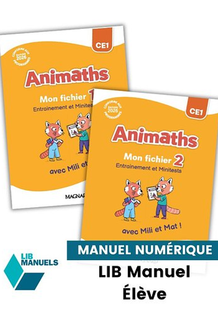 Animaths CE1 (2026) - Fichier 1 + Fichier 2 + Planches
