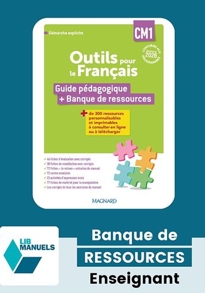 Outils pour le Français CM1 (2026) - Guide pédagogique + Banque de ressources
