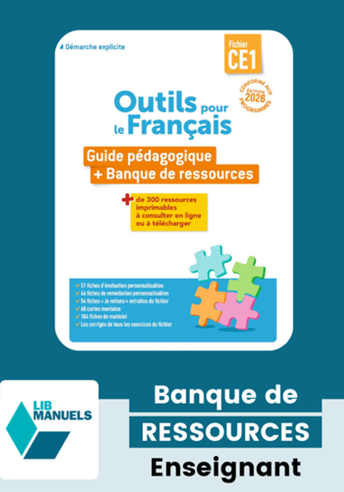 Outils pour le Français CE1 (2026) - Guide pédagogique + Banque de ressources